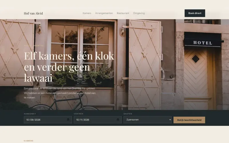 Voorbeeld van de stijlrichting Hotel en verblijf