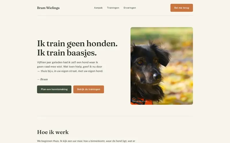 Voorbeeld van de stijlrichting Lokaal en persoonlijk