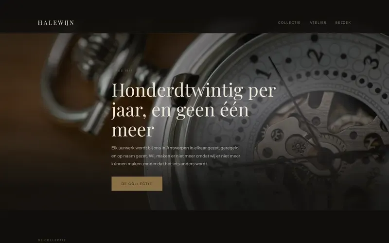 Voorbeeld van de stijlrichting Luxe webshop