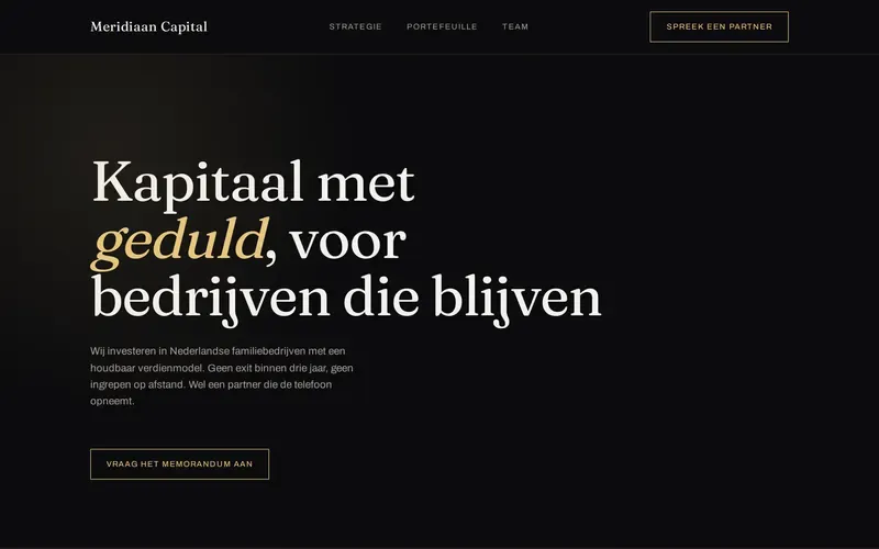 Voorbeeld van de stijlrichting Premium corporate