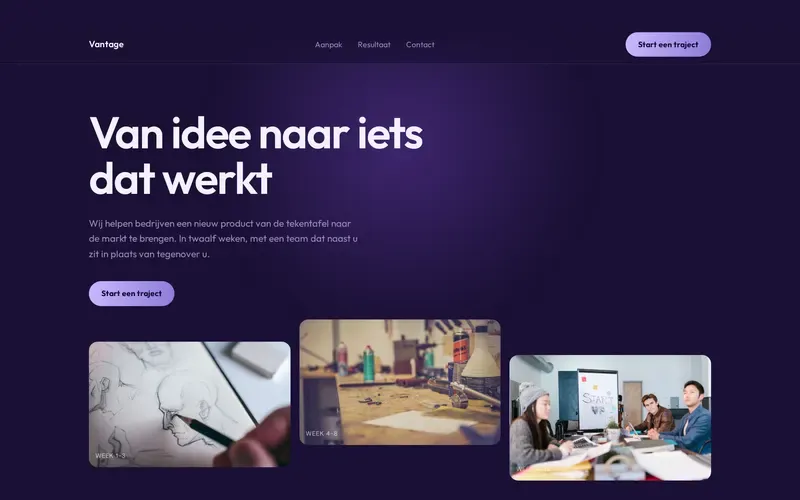 Voorbeeld van de stijlrichting Premium motion