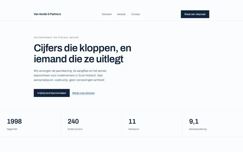 Voorbeeld van de stijlrichting Zakelijk minimalistisch